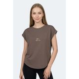 Slazenger Kapa Kadın Ekru Tişört - XL - 231 - Kahve