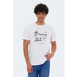 Slazenger KARNEN Oversize Erkek Tişört Beyaz