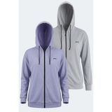 Slazenger Kathleena 2 Li Set Kadın Sweatshırt - M - Gri - Mor