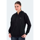 Slazenger KATHLEENA IN Kadın Oversıze Siyah Sweatshırt