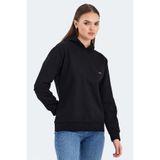 Slazenger KATHY IN Kadın Kapüşonlu Siyah Sweatshirt