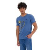 Slazenger KATONS IN Erkek Baskılı Indigo Tişört