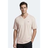 Slazenger KATRE Erkek V Yaka Bej Tişört
