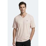 Slazenger Katre Erkek V Yaka Kahve Tişört - XL - Bej