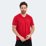 Slazenger KATRIINA Erkek V Yaka Kırmızı Tişört - XL
