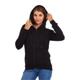 Slazenger KATYA Kadın Fermuarlı Kapüşonlu Cepli Siyah Sweatshirt