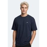 Slazenger Keane Erkek Oversıze Kahve Tişört - XL - Lacivert