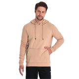 Slazenger KEANS IN Erkek Kapüşonlu Cepli Açık Kahve Sweatshirt