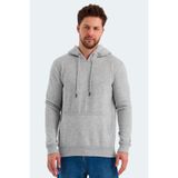 Slazenger KEANS IN Erkek Kapüşonlu Cepli Gri Sweatshirt