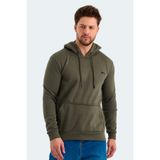 Slazenger KEANS IN Erkek Kapüşonlu Cepli Haki Sweatshirt