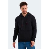 Slazenger KEANS IN Erkek Kapüşonlu Cepli Siyah Sweatshirt