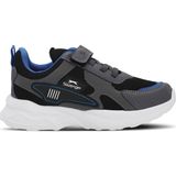 Slazenger KEMBA Erkek Çocuk Cırt Cırtlı Siyah / Koyu Gri Günlük Spor Ayakkabısı - Siyah - Koyu Gri