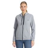 Slazenger KINET IN Kadın Fermuarlı Kapüşonlu Cepli Gri Sweatshırt