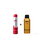 Slazenger Kırmızı Kadın Sprey Deodorant 150 Ml+Slazenger Activesport Gold Erkek Sprey Deodorant 150 Ml--2'Li Set
