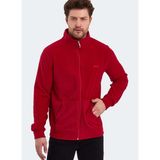 Slazenger Kırmızı Polar Gömlek Erkek Düz Desen Klasik Stil Normal Kalıp - XL