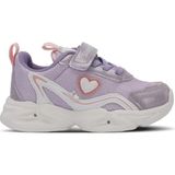 Slazenger KLARION Kız Çocuk Cırt Cırtlı Işıklı Taban Mor / Pembe Günlük Spor Ayakkabısı - Mor - Pembe