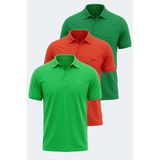 Slazenger Klasse 3 Lü Set Erkek Polo Yaka Tişört - Çok Renkli