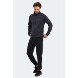Slazenger KLOTEN IN Erkek Fermuarlı Dik Yaka Cepli Koyu Gri Eşofman Takımı