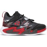 Slazenger Knıght I Unisex Çocuk Cırt Cırtlı Siyah / Kırmızı Günlük Spor Ayakkabısı - Siyah - Kırmızı