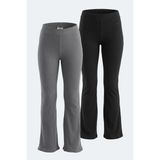 Slazenger Knoxy 2 Li Set Kadın Eşofman Altı - Siyah - Koyu Gri