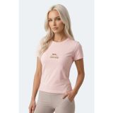 Slazenger KOSTA Kadın Baskılı Açık Pembe Tişört