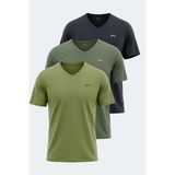 Slazenger Krakker 3 Lü Set Erkek Tişört - M - Çok Renkli