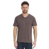 Slazenger KRAKKER Erkek V Yaka Kahve Tişört