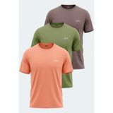 Slazenger Krater 3 Lü Set Erkek Tişört - Çok Renkli