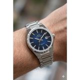 Slazenger Lacivert Kadran Erkek Kol Saati | 41MM Tsuyosa Tasarım, Çelik Kordon, 10 Atm - Gümüş - Lacivert