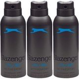 Slazenger Mavi Deodorant Sprey 3'lü Set 150 ml Erkekler İçin Pudrasız Koku