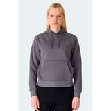 Slazenger MISTY I Kadın Kapüşonlu Gri Sweatshırt - 2XL