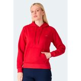 Slazenger MISTY I Kadın Kapüşonlu Kırmızı Sweatshırt - 2XL