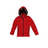 Slazenger NEONS Unisex Çocuk Kapüşonlu Şişme Kırmızı Mont & Kaban