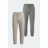 Slazenger Nıkıta 2 Li Set Erkek Siyah - Bej Eşofman Altı