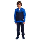 Slazenger NOON Erkek Çocuk Fermuarlı Kapüşonlu Cepli Lacivert/Saks Mavi Eşofman Takımı