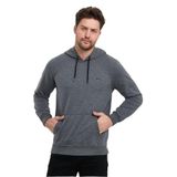 Slazenger OBRA IN Erkek Kapüşonlu Cepli Koyu Gri Sweatshırt