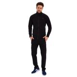 Slazenger OKRAN IN Erkek Fermuarlı Dik Yaka Cepli Siyah Eşofman Takımı