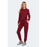 Slazenger OLINDA Kadın Cepli Bordo Eşofman Takımı