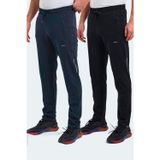 Slazenger OLIVA 2 Lİ SET Erkek Siyah - Lacivert Eşofman Altı