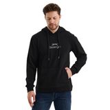 Slazenger ONCA Erkek Kanguru Cepli Kapüşonlu Siyah Sweatshirt
