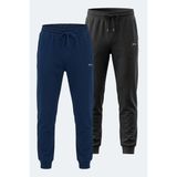 Slazenger Onıonıx 2 Li Set Erkek Eşofman Altı - 2XL - Siyah - Lacivert