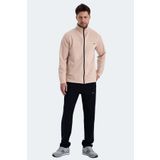 Slazenger ORDER IN Erkek Fermuarlı Dik Yaka Cepli Bej Eşofman Takımı