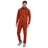 Slazenger ORKA IN Erkek Fermuarlı Kapüşonlu Cepli Kiremit Eşofman Takımı