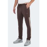 Slazenger OXFORD I Erkek Fermuar Cepli Kahve Eşofman Altı