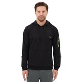 Slazenger OZZY IN Erkek Kanguru Cepli Kapüşonlu Siyah Sweatshirt