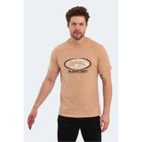 Slazenger PACKER Erkek Baskılı Bej Tişört