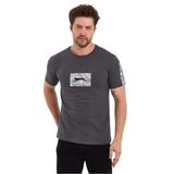 Slazenger PADERAU IN Erkek Baskılı Koyu Gri Tişört
