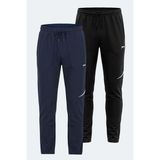Slazenger Papa 2 Li Set Erkek Eşofman Altı - 2XL - Siyah - Lacivert