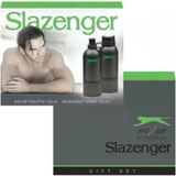 Slazenger Parfüm Edt 125Ml + 150Ml Erkek Deodorant Kofre Set Yeşil - Diş Beyazlatıcı Köpük Hediye