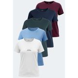 Slazenger Paytons 5 Li Set Kadın Tişört - Çok Renkli